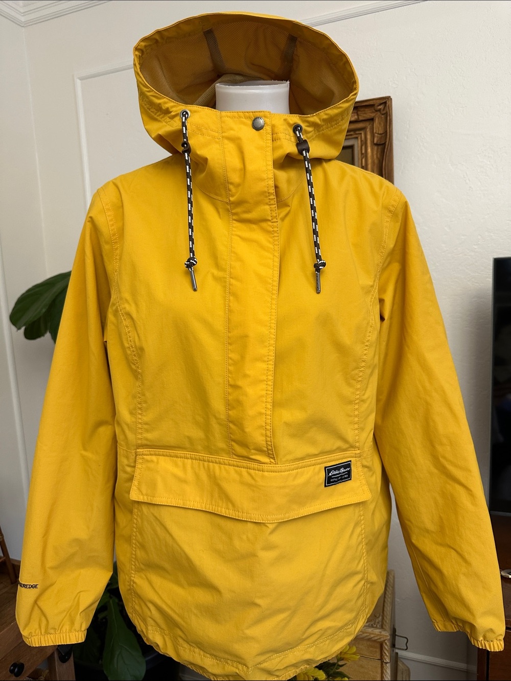 Eddie Bauer Canary Yellow Hooded Anorak